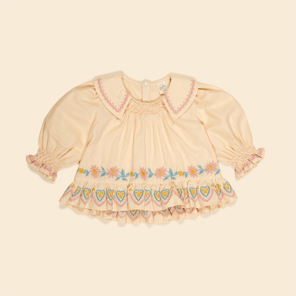 美品　apolina kids Bette Blouse 3-5y Apolina kids - 刺繍blouse 3-5Y - メルカリ