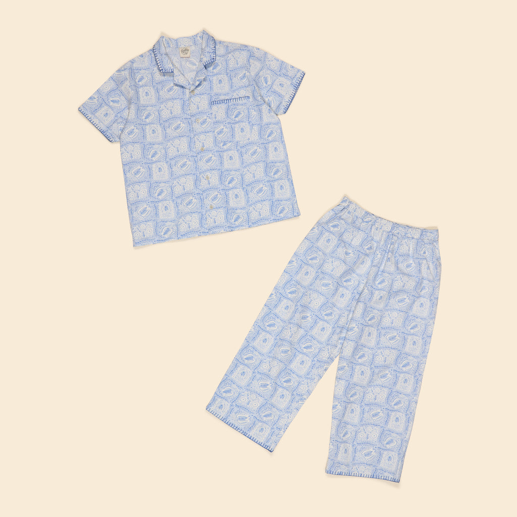 apolina kids セットアップ　2-3y Cotton woven embroidered jersey set vintage inspired child. – Apolina