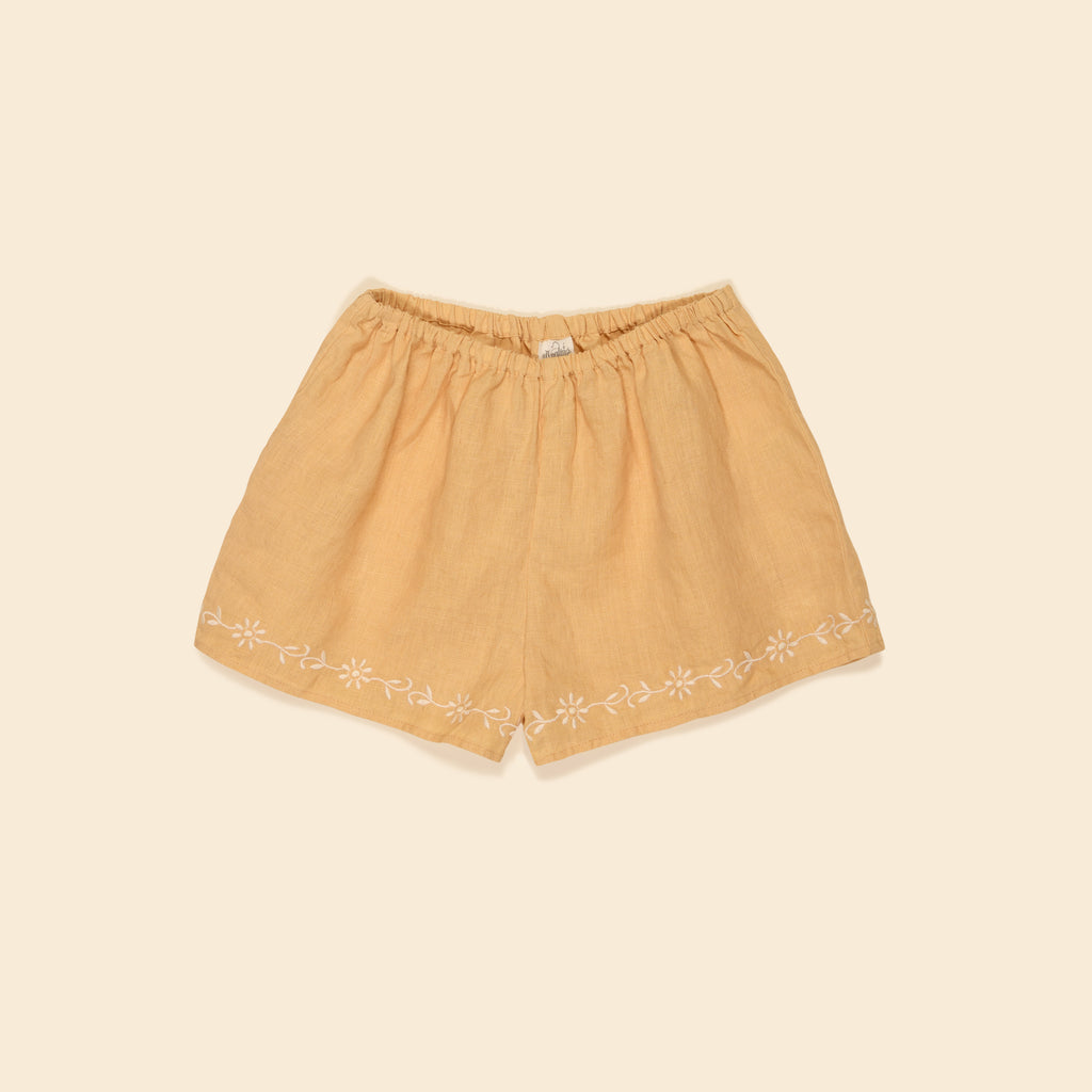 Apolina - Emer Embroidered Shorts in Vintage Melba - Child