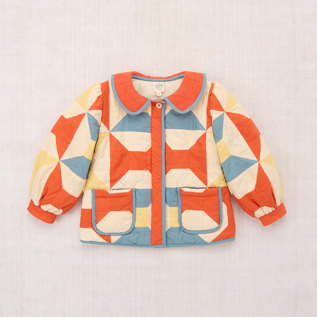 Cotton woven embroidered jacket vintage inspired child. – Apolina