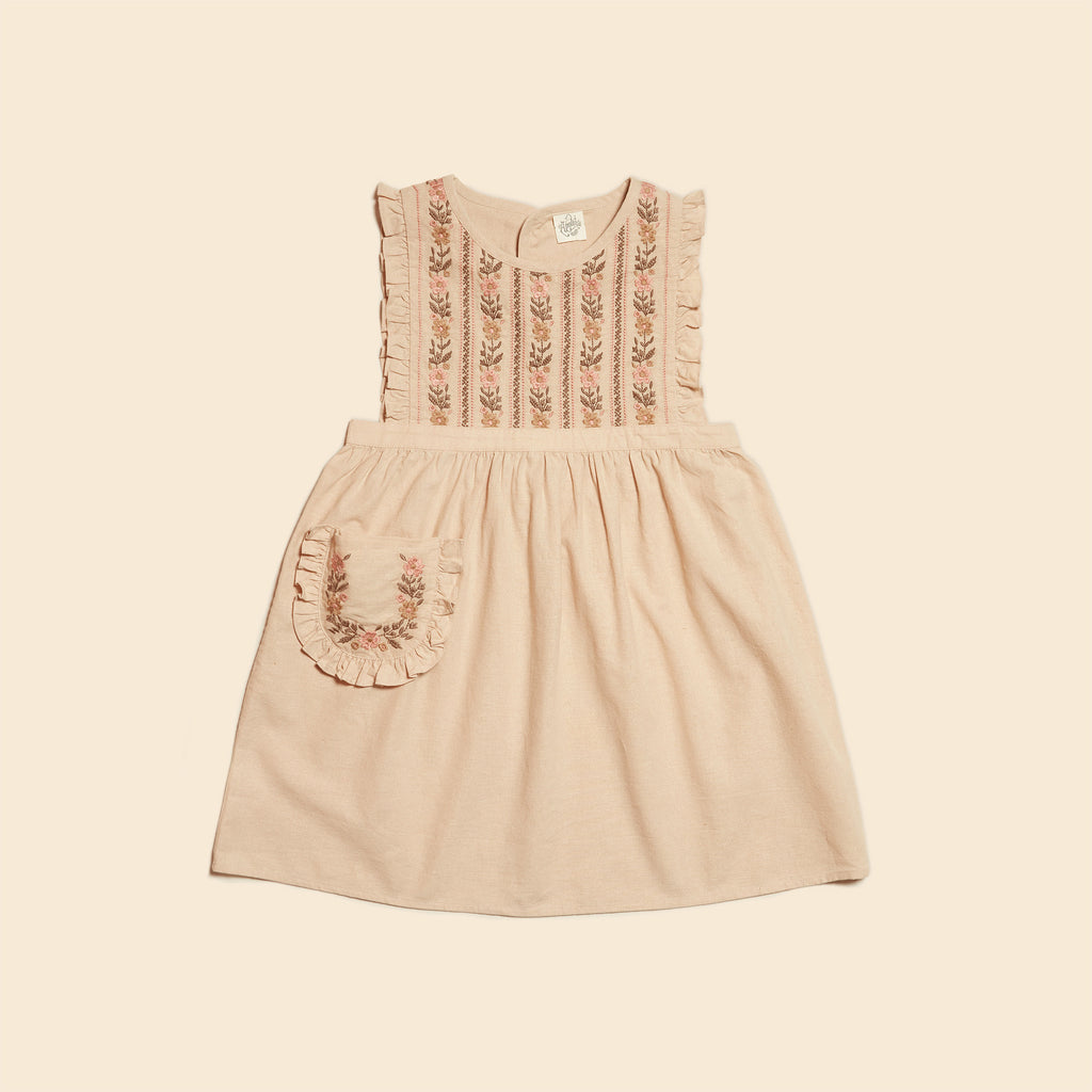 Ginnie Pinafore - Almond