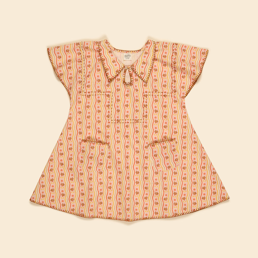 ワンピース apolina konnie kaftan 2-3y Apolina – Konnie Kaftan Midsummer Stripe – Beach Capsule '26