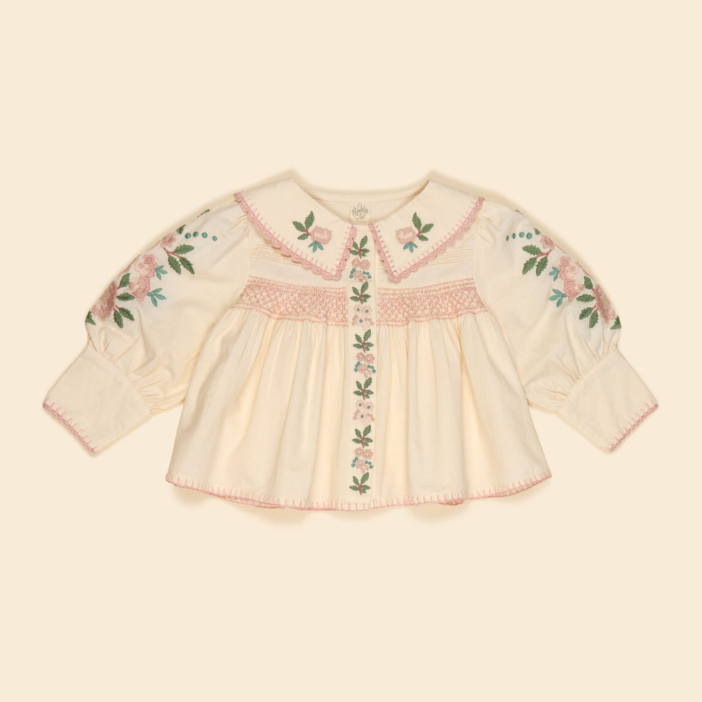Apolina - Lora Blouse in Milk Cream - Child