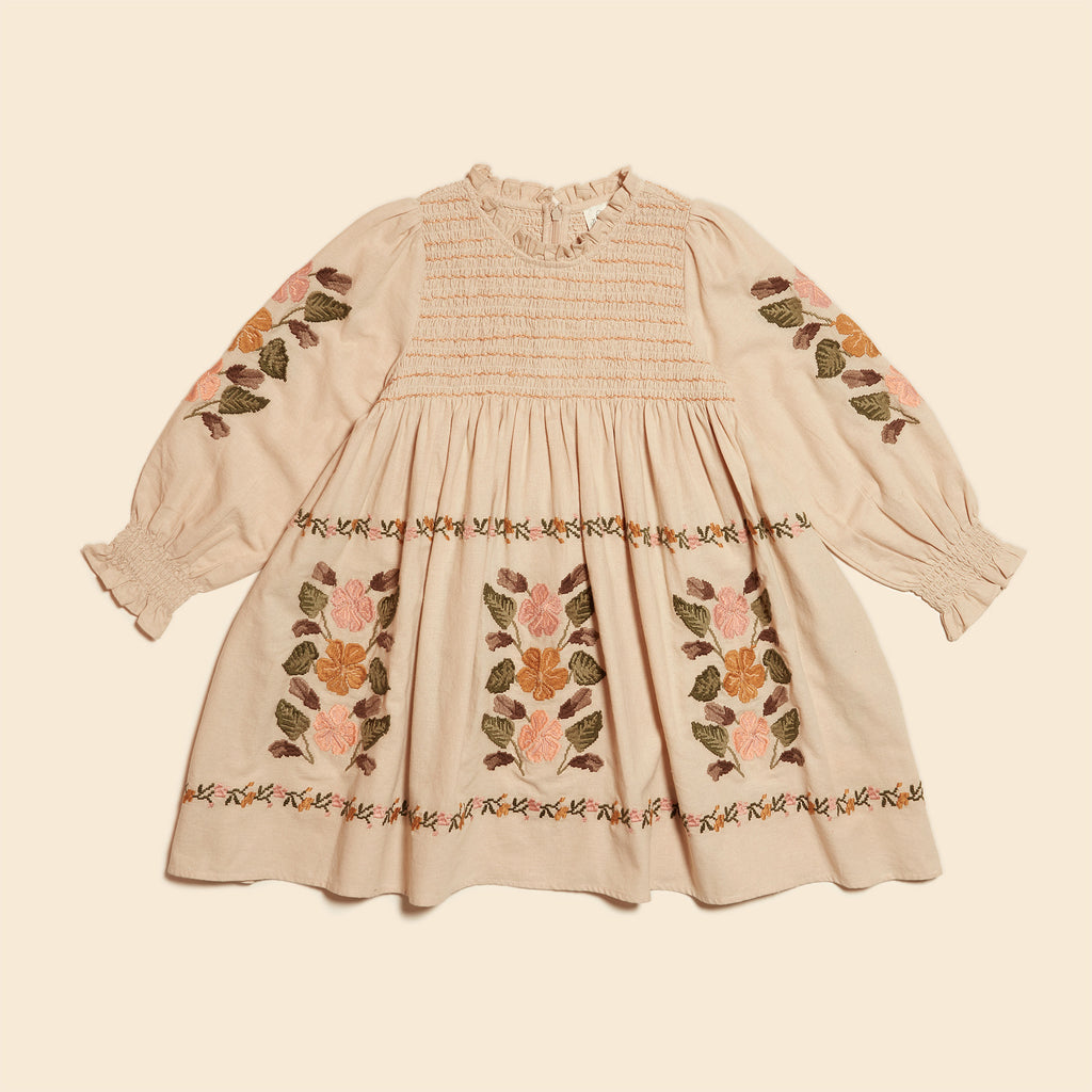 apolina kids patchwork dress 2-3y - ワンピース