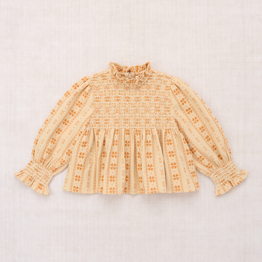 Cotton woven embroidered blouse vintage inspired child. – Apolina