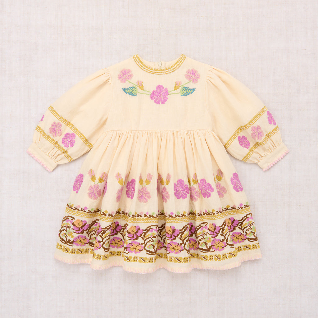 Cotton woven embroidered dress vintage inspired child. Apolina Cotton woven embroidered dress vintage inspired child. Apolina