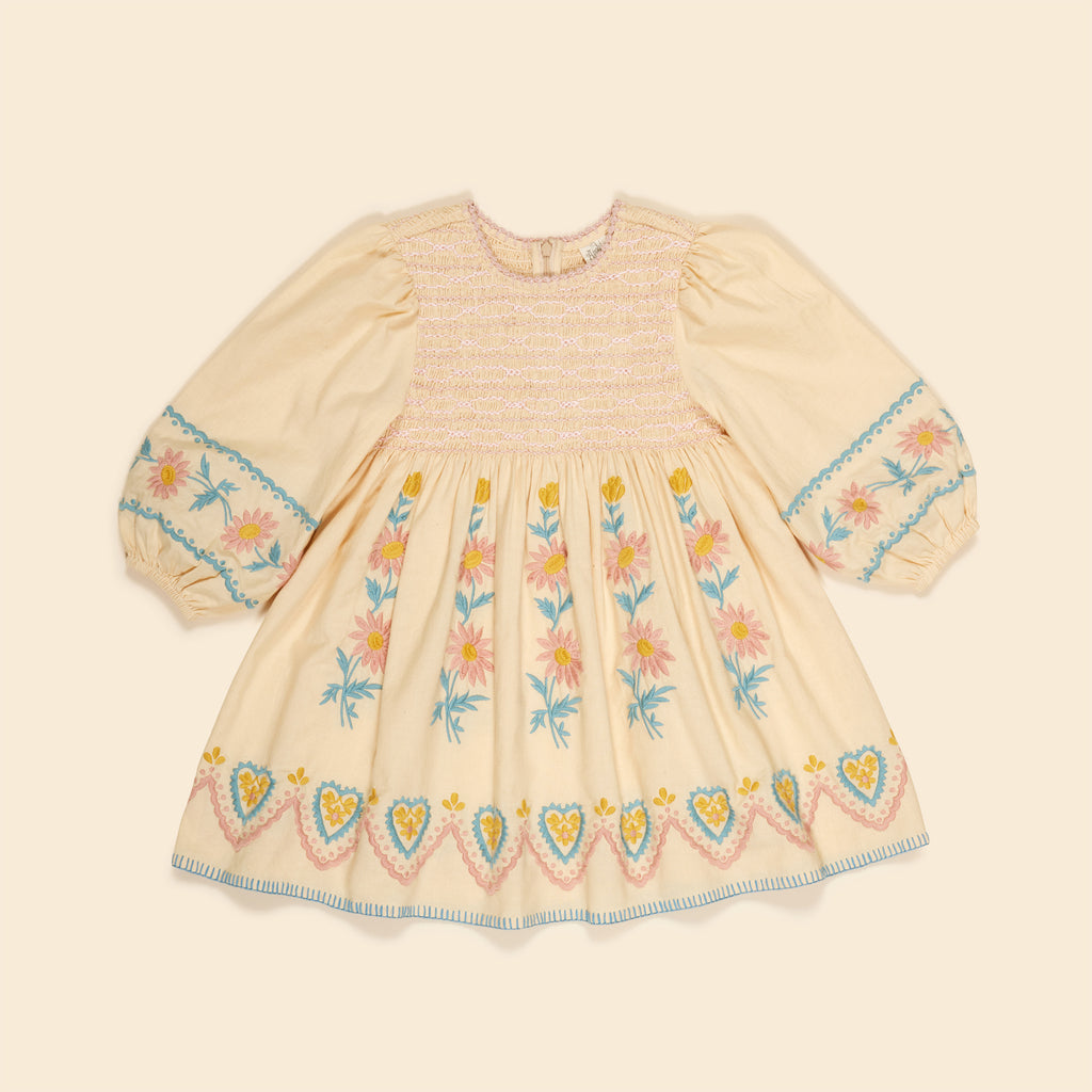 Apolina☆Penny Smock Dress-Cashew☆5-7y PENNY-SMOCK-DRESS---