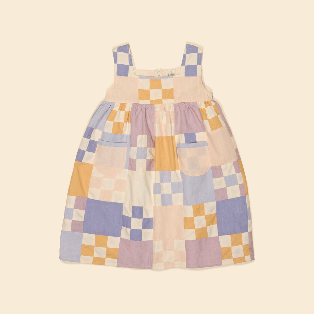 Apolina - Tabitha Patchwork Dress in Multi Lavender - Exclusive