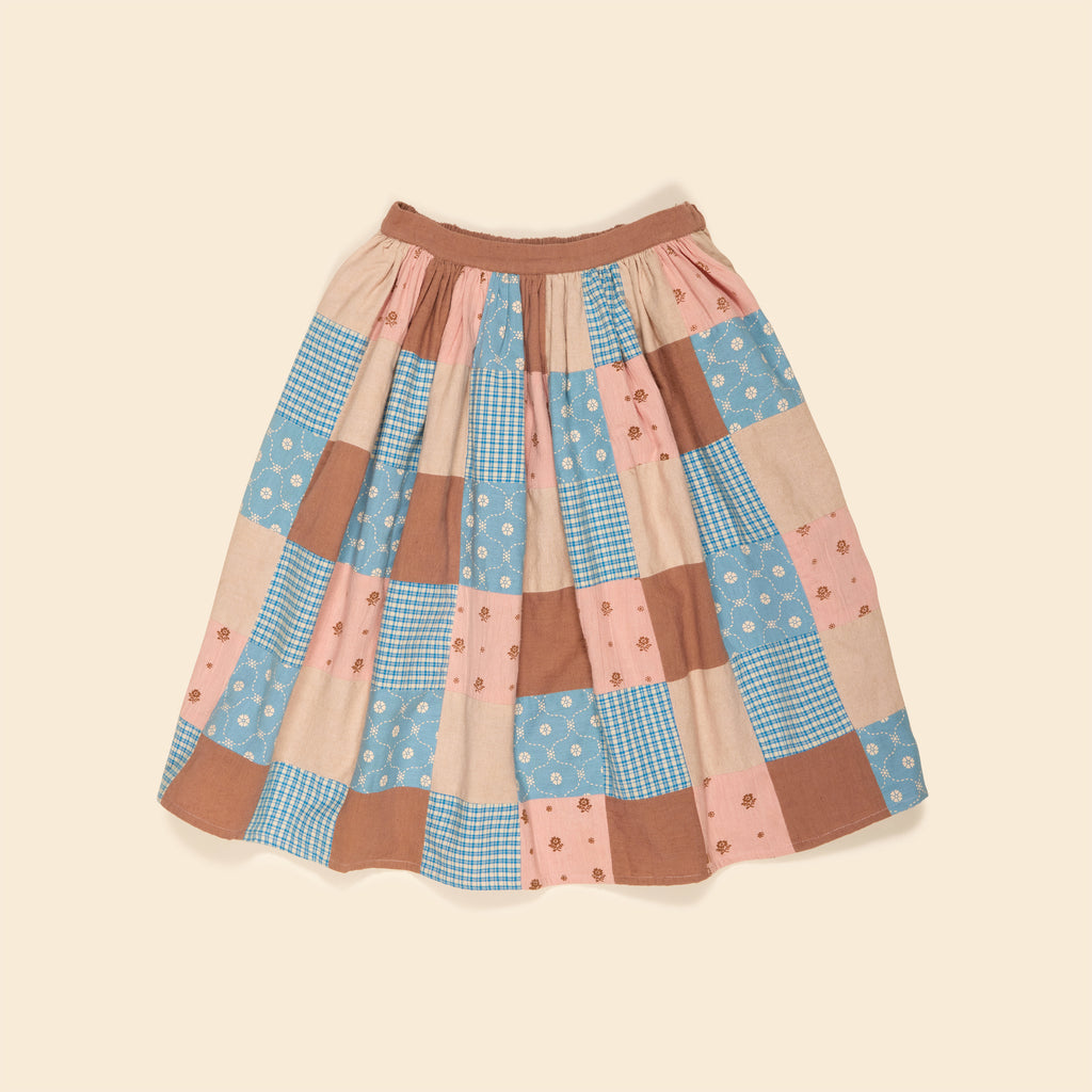 Cotton woven embroidered skirt vintage inspired child. – Apolina