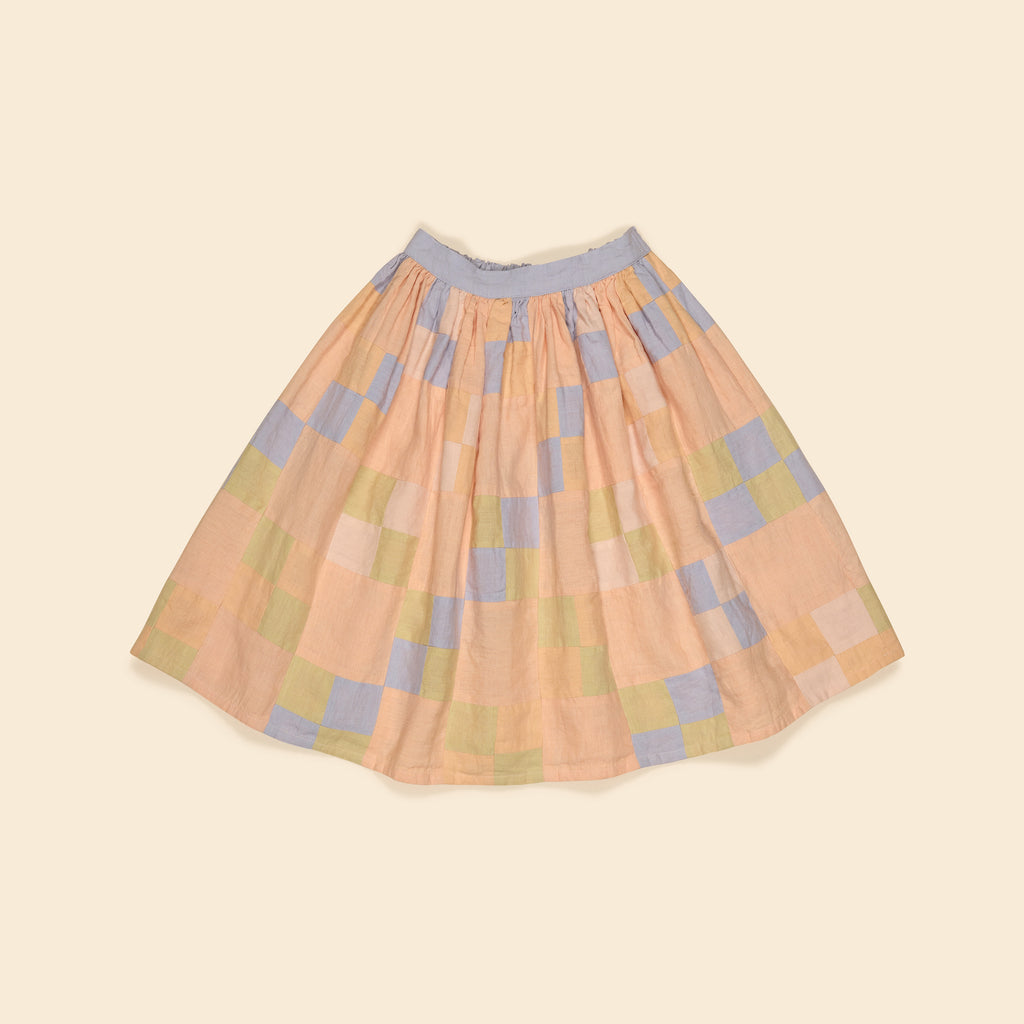 Cotton woven embroidered skirt vintage inspired child. – Apolina