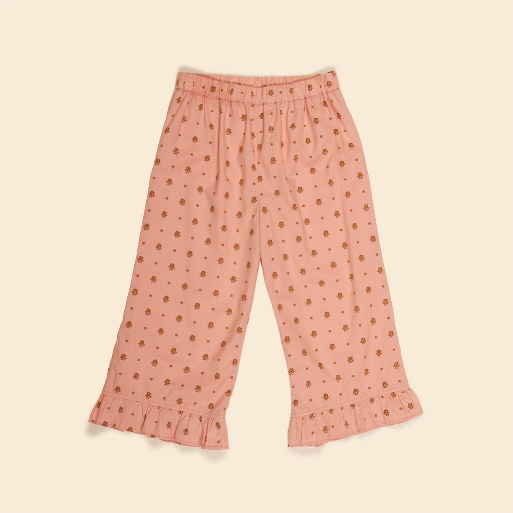 Cotton woven embroidered trousers vintage inspired child