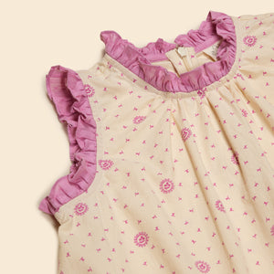 Cotton woven embroidered dress vintage inspired child. – Apolina