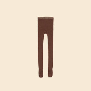 (OUTLET) Pointelle Tights - Chocolate
