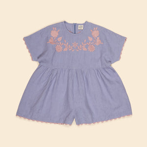 【haru】apolina NELLIE PLAYSUIT Cotton woven embroidered playsuit vintage inspired child. – Apolina