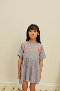 Cotton woven embroidered playsuit vintage inspired child. – Apolina