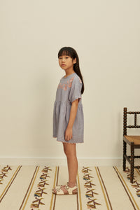 Cotton woven embroidered playsuit vintage inspired child. – Apolina