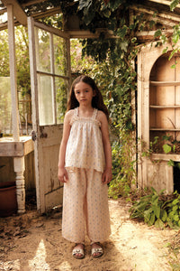 Apolina - Adina Hand Smocked Trouser Set in Rosepanel Cream - Child