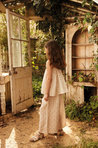 Apolina - Adina Hand Smocked Trouser Set in Rosepanel Cream - Child