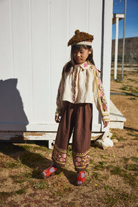 Cotton woven embroidered blouse vintage inspired child. – Apolina