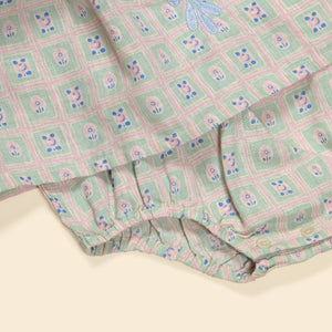 Cotton woven embroidered dress vintage inspired child. – Apolina
