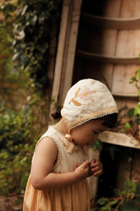 Apolina - Baby Clara Embroidered Bubble in Cream/ Peach Yogurt - Baby