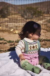 Cotton knitted romper vintage inspired child. – Apolina