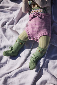 Cotton knitted romper vintage inspired child. – Apolina