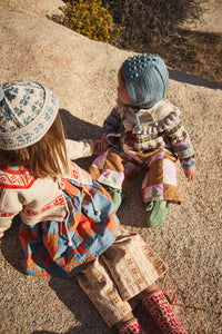Cotton woven embroidered trousers vintage inspired child. – Apolina