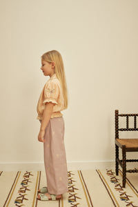 ボトムス・スパッツ Casey 70's All-Over Embroidered Jean Cotton woven embroidered jersey jeans trousers vintage inspired