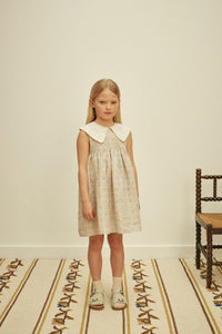 Cotton woven embroidered dress vintage inspired child. – Apolina
