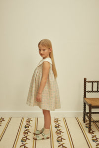【新品】Apolina Penny Smock Dress pink 3-5y Cotton woven embroidered dress vintage inspired child. – Apolina