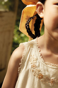 Apolina - Clarita Tiered Dress in Cream/ Peach Yogurt - Child