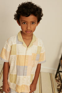 Cotton woven embroidered blouse vintage inspired child. – Apolina