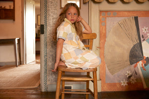 Cotton woven embroidered blouse vintage inspired child. – Apolina