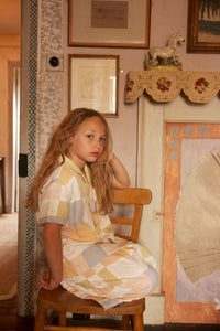 Cotton woven embroidered blouse vintage inspired child. – Apolina