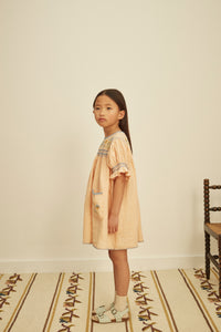 ◆美品◆apolina◆DORA DRESS◆ Cotton woven embroidered dress vintage inspired child. – Apolina