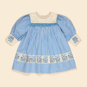 Apolina - Dora LS Dress in Lakeside Stripe - Child