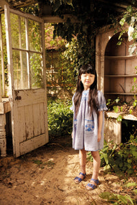 Apolina - Dora Linen Dress in Blue-lilac - Child