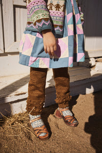 Cotton woven embroidered dress vintage inspired child. – Apolina