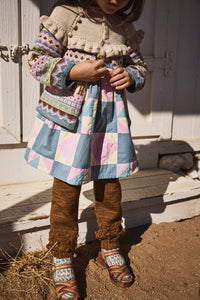 ワンピース Apolina patchwork Asa dress 2-3y Cotton woven embroidered dress vintage inspired child. – Apolina