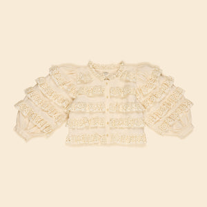 Apolina - Fira LS Blouse in Milk Cream - Child
