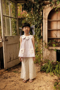 Apolina - Flora Statement Collar Trouser Set in Wallflower - Child