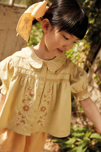 Apolina - Heidi Vintage-Inspired Blouse in Cloud - Child