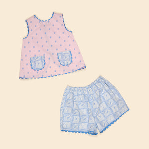 トップス apolina kids Juni Short Set 5-7y Cotton woven embroidered set vintage inspired child. – Apolina
