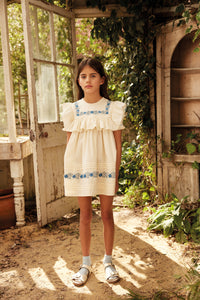 Apolina - Josephine Frill Dress in Cream - Child