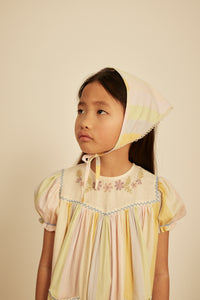 ワンピース Apolina KIKI DRESS - PAINTERS STRIPE Cotton woven embroidered dress vintage inspired child. – Apolina