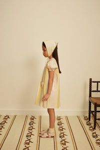 ワンピース Apolina KIKI DRESS - PAINTERS STRIPE Cotton woven embroidered dress vintage inspired child. – Apolina