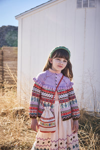 Cotton knitted cardigan vintage inspired child. – Apolina