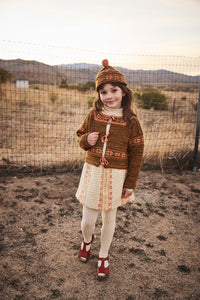 Cotton woven embroidered skirt vintage inspired child. – Apolina
