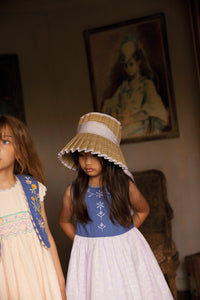 Apolina - Lola Embroidered Dress in Wallflower/ Azul - Child